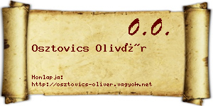 Osztovics Olivér névjegykártya